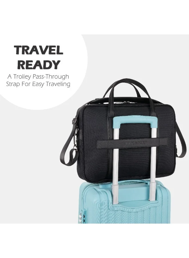 لافي حقيبة رياضية متعددة الاستخدامات للابتوب ٩ لتر للرجال والنساء أسود